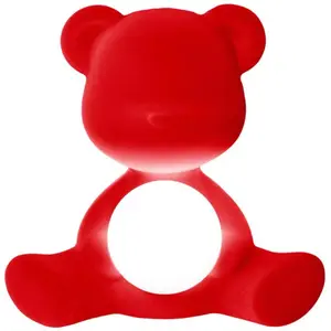 QEEBOO lampe de table TEDDY GIRL VELVET FINISH (Rouge - Polyéthylène et velours)Vendu parmyareadesign