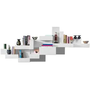 QEEBOO bibliotheque murale PRIMITIVE BOOKSHELF (Blanc - Polyéthylène)Vendu parmyareadesign