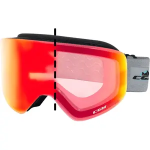CGM mag Masque de Ski, Noir|Photochromique Iridium Plus Bleu, Taille Unique Mixte pas cher