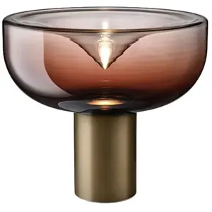 LEUCOS lampe de table AELLA T 54 (3000K, shaded burgundy, base bronze ...Vendu parmyareadesign