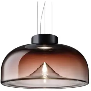 LEUCOS lampe à suspension AELLA S 54 (2700K, shaded burgundy, base noi...Vendu parmyareadesign