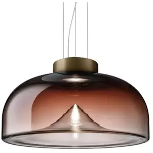 LEUCOS lampe à suspension AELLA S 54 (2700K, shaded burgundy, base bro...Vendu parmyareadesign