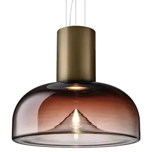 LEUCOS lampe à suspension AELLA S 45 L (3000K, shaded burgundy, base b...Vendu parmyareadesign