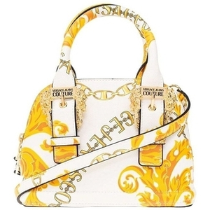 Sac bandoulière VERSACE JEANS 75VA4BF7 - Blanc / Or - Fermeture zippée en polyester pas cher