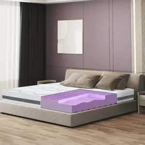The White Stone Matelas 200x200 - Mémoire de forme pas cher