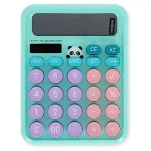 LEGAMI - Calculatrice de bureau - 12 chiffres - panneau solaire, pile - panda