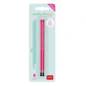 Comparateur de prix : Legami stylo gel mine de rechange effaçable set de 2 - rose