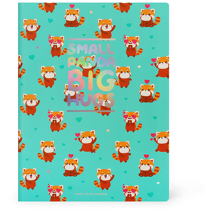 LEGAMI Cahier Large Ligné 18,5 x 24,8 cm Red Panda pas cher