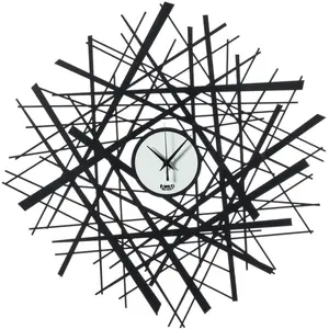 ARTI E MESTIERI horloge murale SHANGHAI (Nero e bianco marmo - Métal v... pas cher