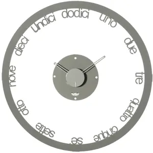 ARTI E MESTIERI horloge murale CIRCOLO GRANDE (Boue - Métal verni)