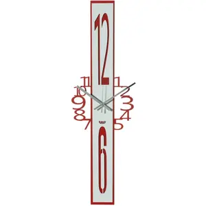 ARTI E MESTIERI horloge murale JODY (Rosso e bianco marmo - Métal verni)