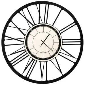 ARTI E MESTIERI horloge murale BIG 50 (Noir - Métal verni)