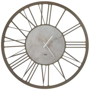 ARTI E MESTIERI horloge murale BIG 90 MARMO (Bronzo e marmo travertino...