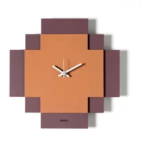 ARTI E MESTIERI horloge murale TETRIS (Viola ametista / pesca - Métal ... pas cher