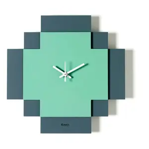 ARTI E MESTIERI horloge murale TETRIS (Petrolio / verde acqua - Métal ... pas cher