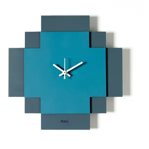 ARTI E MESTIERI horloge murale TETRIS (Petrolio / blu oltremare - Méta... pas cher