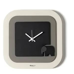 ARTI E MESTIERI horloge murale TINO (Avorio / fango / nero - Métal ver... pas cher