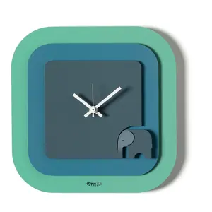 ARTI E MESTIERI horloge murale TINO (Verde acqua / blu oltremare / pet... pas cher
