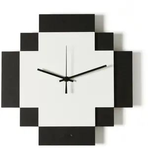 ARTI E MESTIERI horloge murale TETRIS (Noir / blanc marbre - Métal ver... pas cher