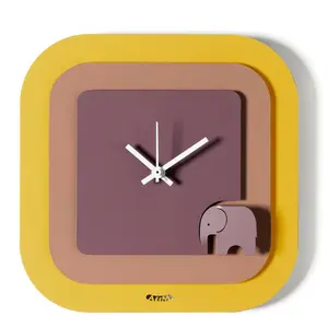 ARTI E MESTIERI horloge murale TINO (Ocra / mocha mousse / viola ameti... pas cher