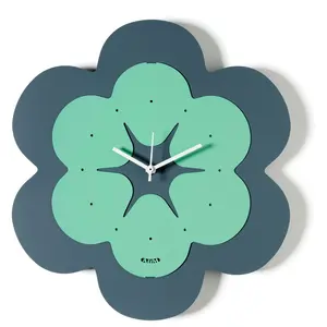 ARTI E MESTIERI horloge murale FLORINDO (Petrolio / verde acqua - Méta...