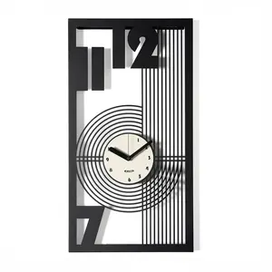 ARTI E MESTIERI horloge murale GROPIUS (Nero / avorio - Métal verni)