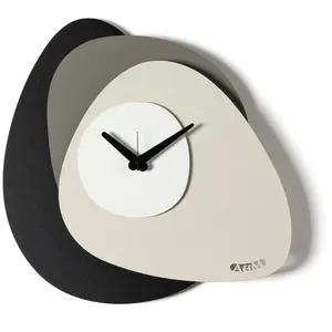 ARTI E MESTIERI horloge murale GREASE (Nero / fango / avorio / bianco ... pas cher