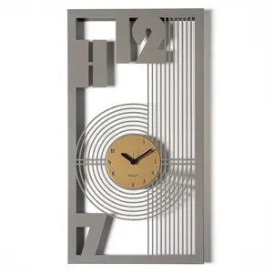 ARTI E MESTIERI horloge murale GROPIUS (Boue / or laqué - Métal verni) pas cher