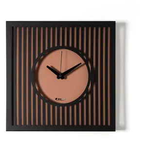 ARTI E MESTIERI horloge murale TIFFANY PICCOLO (Nero / mocha mousse - Métal verni)