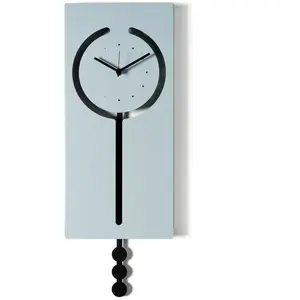 ARTI E MESTIERI horloge murale à pendule OMEGA (Cenere / nero - Métal verni) pas cher