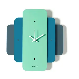 ARTI E MESTIERI horloge murale EMPIRE (Petrolio/blu oltremare/verde ac... pas cher