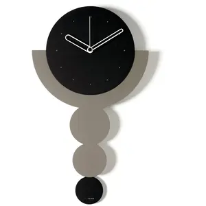 ARTI E MESTIERI horloge murale à pendule TRILOGY (Nero / fango / nero ... pas cher