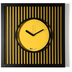 ARTI E MESTIERI horloge murale TIFFANY GRANDE (Nero / ocra - Métal verni)