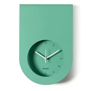 ARTI E MESTIERI horloge murale LEMBO (Vert eau - Métal verni)