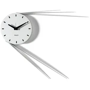 ARTI E MESTIERI horloge murale TRASLO (Marbre blanc - Métal verni)