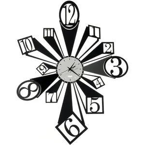 ARTI E MESTIERI horloge murale SLANG (Nero e bianco marmo - Métal vern... pas cher