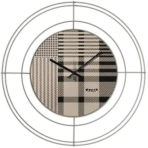 ARTI E MESTIERI horloge murale NUDO PICCOLO TARTAN (Sabbia / tartan - ... pas cher