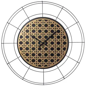 ARTI E MESTIERI horloge murale NUDO GRANDE VIENNA (Nero / oro laccato ...