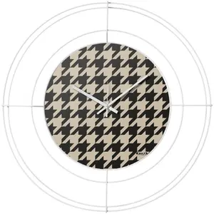ARTI E MESTIERI horloge murale NUDO PICCOLO PIED DE POULE NERO (Bianco...