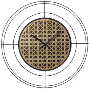 ARTI E MESTIERI horloge murale NUDO PICCOLO VIENNA (Nero / oro laccato... pas cher