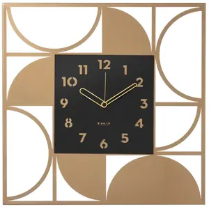 ARTI E MESTIERI horloge murale GLAM (Oro laccato / nero - Métal verni) pas cher
