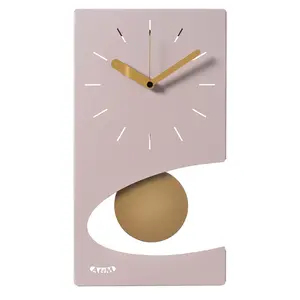 ARTI E MESTIERI horloge murale à pendule ECLIPSE (Gelso - Métal verni) pas cher