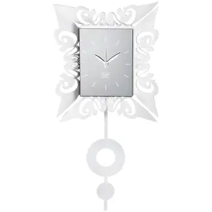 ARTI E MESTIERI horloge murale à pendule VANITY (Marbre blanc - Métal ... pas cher