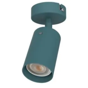 LUMICOM - FORM S Plafonnier, 1X GU10, max 33W, métal, bleu méditerranéen, D.6cm pas cher