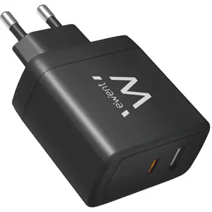 Comparateur de prix : Chargeur rapide Ewent EW1330 GaN 65 W avec 1 port USB-C PD + 1 port USB-A QC 3.0, noir
