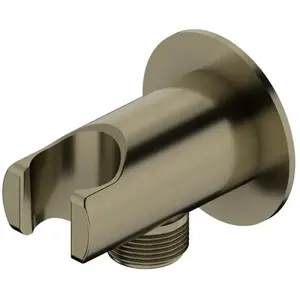 Ritmonio DOT316 | DOT316 Round Raccord mural coudé avec support de douchette, H0BA1062ICX,Vendu parreuter