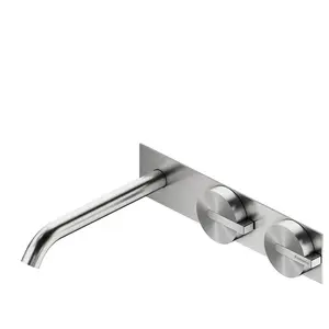 Ritmonio DOT316 Round Mélangeur mural de lavabo en acier inoxydable, P... pas cher
