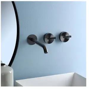Ritmonio DOT316 Round Mélangeur mural de lavabo en acier inoxydable, P... pas cher