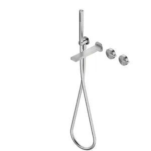 Ritmonio DOT316 Mitigeur de baignoire en acier inoxydable, avec set de...