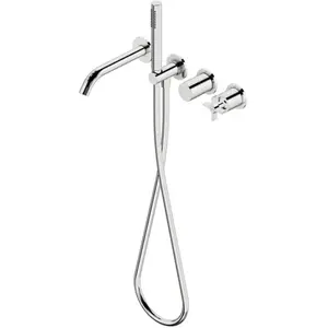 Ritmonio Diametro35 Cross Mitigeur de baignoire avec set de douche, PR...